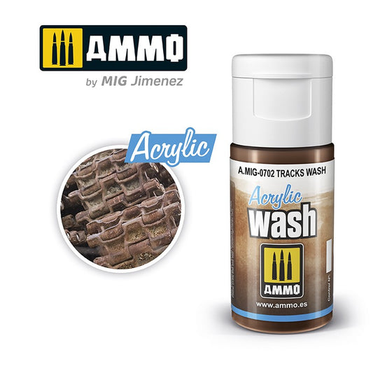 Ammo by MIG -  Acrylic Washes - Tracks Wash 15ml