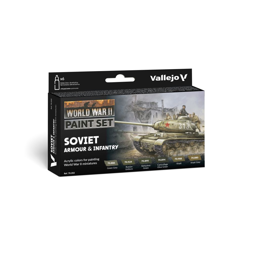 Vallejo - Model Colour - Soviet Armour & Infantry  WWII 6 Colour Set