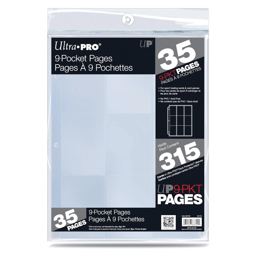 Ultra Pro: UP83720 9-Pocket Page for Standard Size Cards - 35-count pack