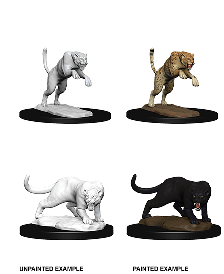 D&D Nolzurs Marvelous Unpainted Miniatures Panther & Leopard