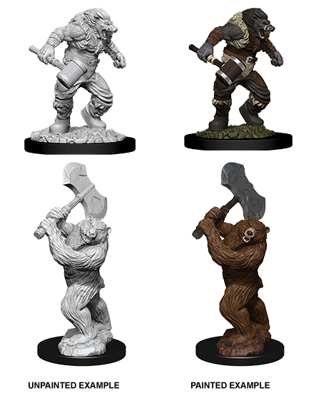 D&D Nolzurs Marvelous Unpainted Miniatures Wereboar & Werebear
