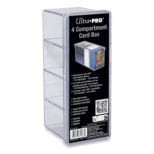 Ultra Pro: UP81163 4-Compartment Clear Card Box