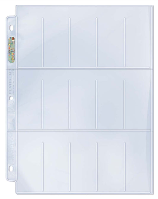 Ultra Pro: UP81422 15-Pocket Platinum Page for Tobacco Cards