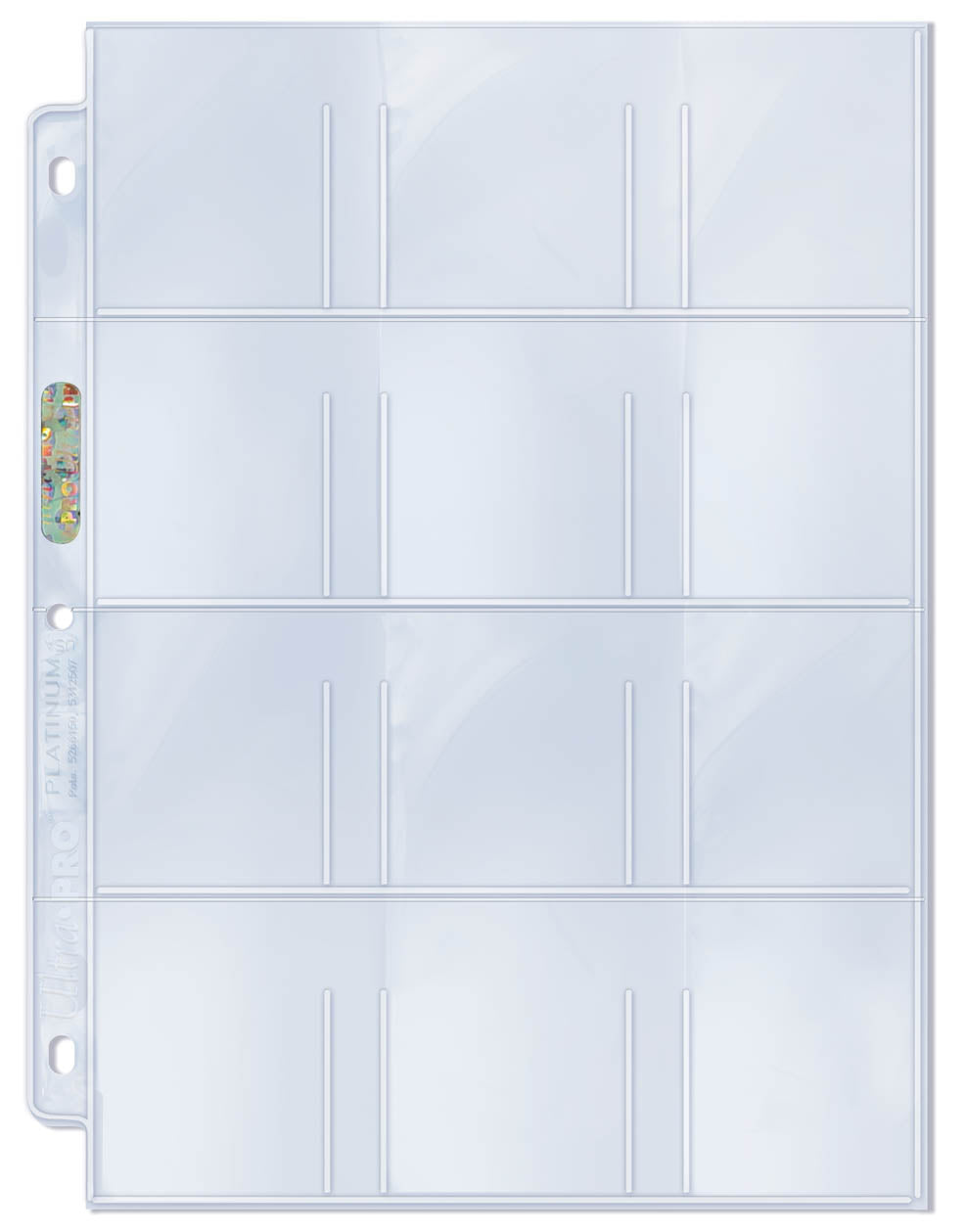 Ultra Pro: UP81423 12-Pocket Platinum Page with 2-1/4" X 2-1/2" Pockets