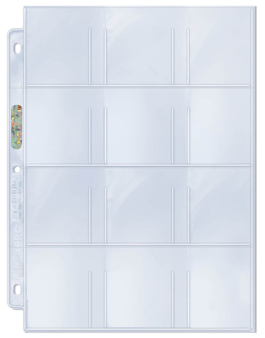 Ultra Pro: UP81423 12-Pocket Platinum Page with 2-1/4" X 2-1/2" Pockets
