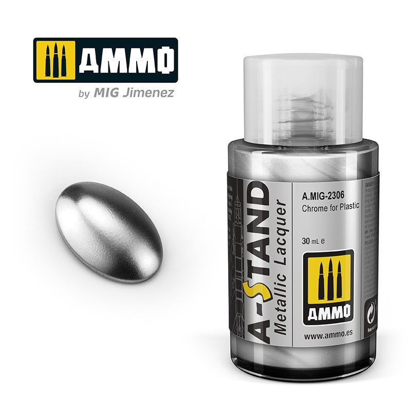 Ammo by MIG - A-Stand - Chrome For Plastic  30ml