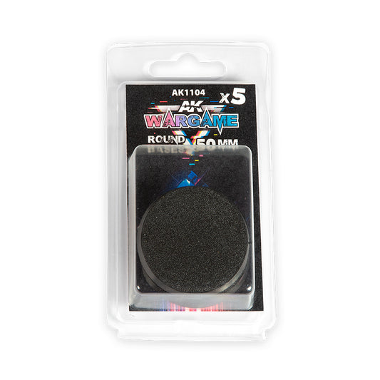 Ak Interactive - Wargame Accesories  - Plastic Wargame Bases. Round Base 50mm