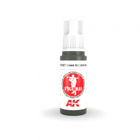 AK Interactive - 3 Gen Figures Acrylics - Green Uniform Base  17ml