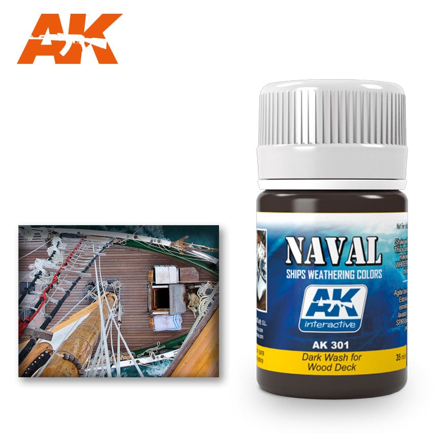 AK Interactive - Weathering Products - Dark Wash for Wood Deck 35ml