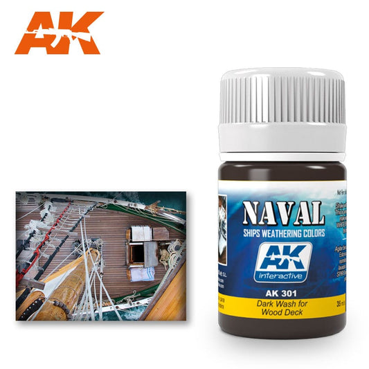 AK Interactive - Weathering Products - Dark Wash for Wood Deck 35ml