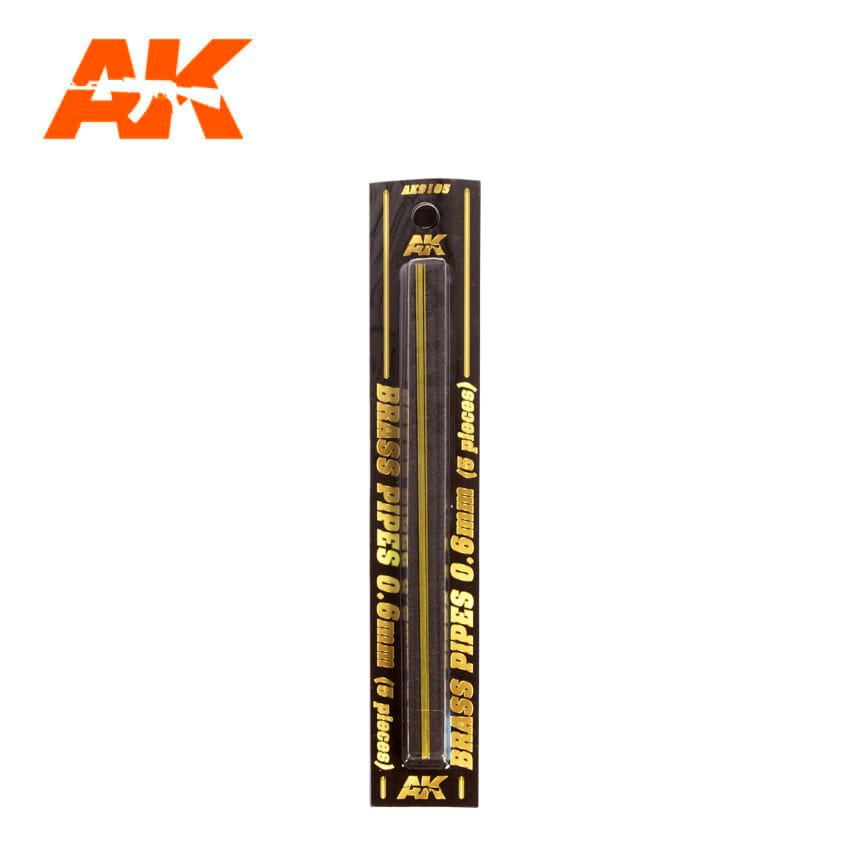 AK Interactive - Building Materials - Brass Pipes 0.6mm (5)