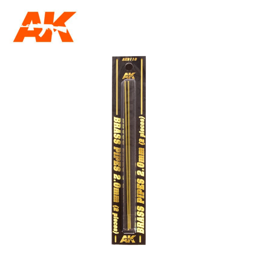 AK Interactive - Building Materials - Brass Pipes 2.0mm (2)
