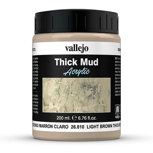 Vallejo - Diorama Effects - Light Brown Thick Mud 200ml