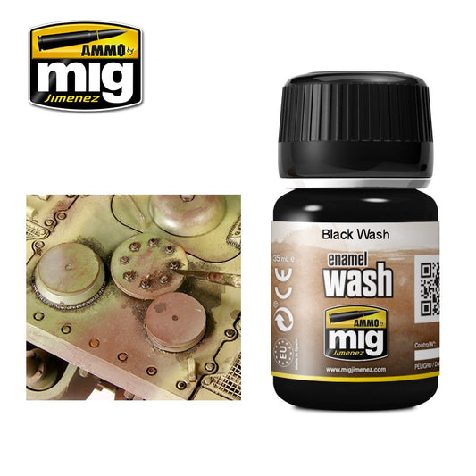 Ammo by MIG -  Enamel Washes - Black Wash 35ml