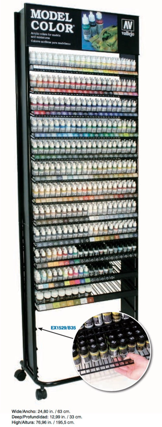 Vallejo Model Colour - Complete Range Display (Stand with Paints) Old Formulation