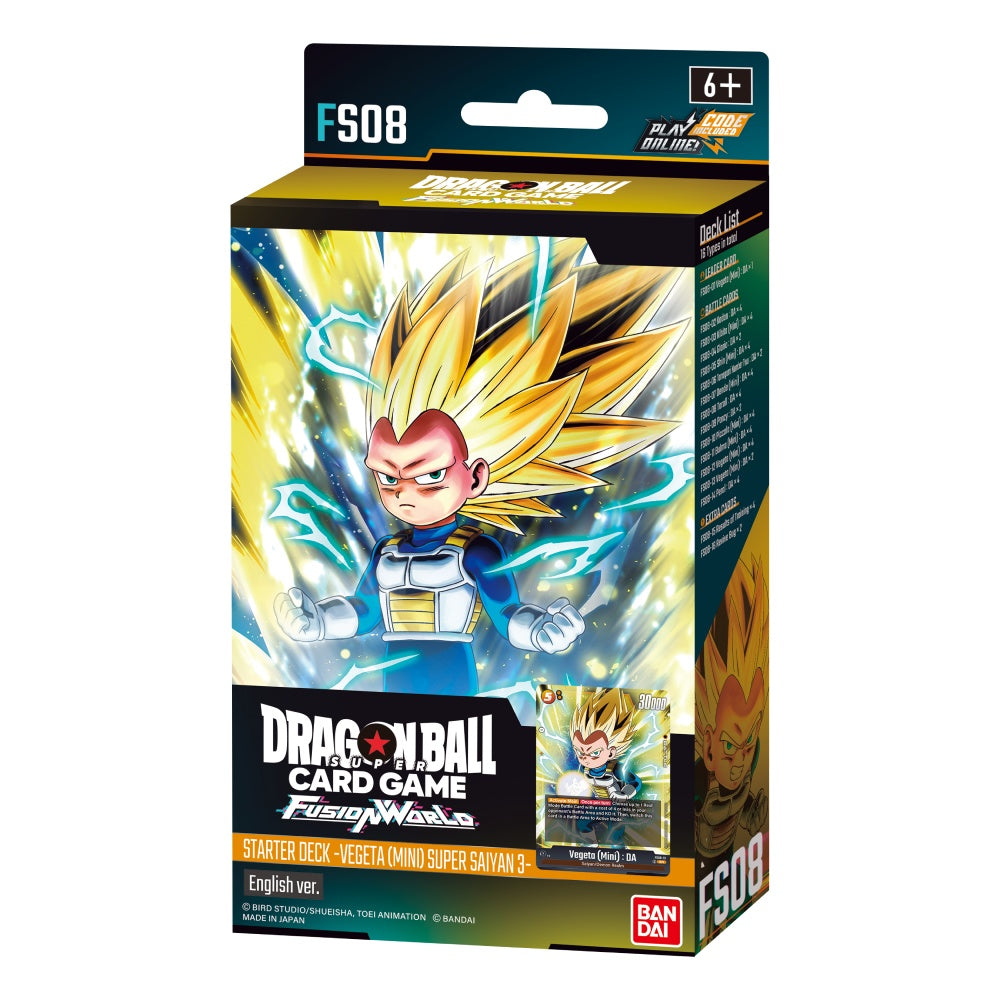 Dragon Ball Super Card Game: Fusion World – Starter Deck Display: Vegeta (Mini) Super Saiyan [FS08]