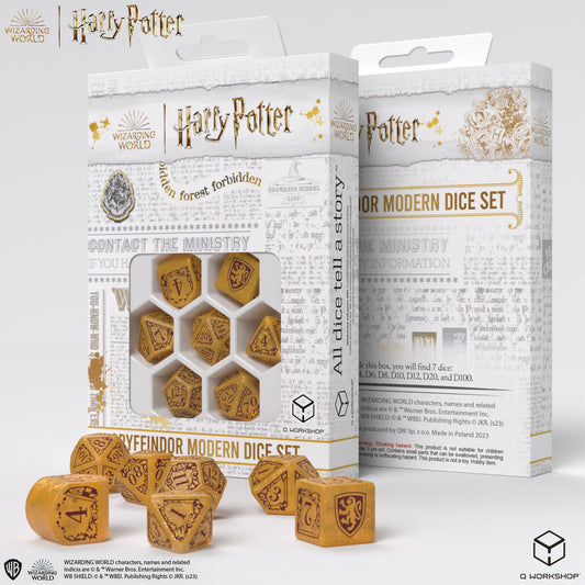 Q Workshop - Harry Potter Modern Dice Set - Gryffindor - Gold Dice Set 7