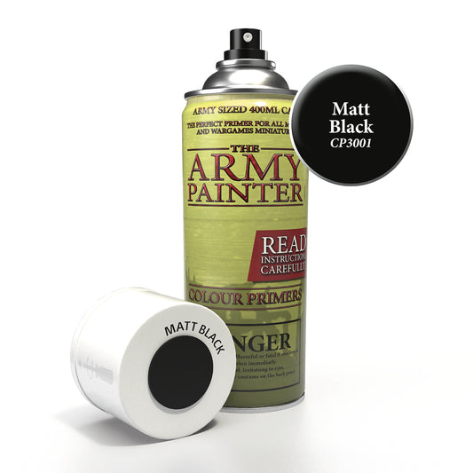 Army Painter Aerosol Spray Primer - Matt Black 400ml