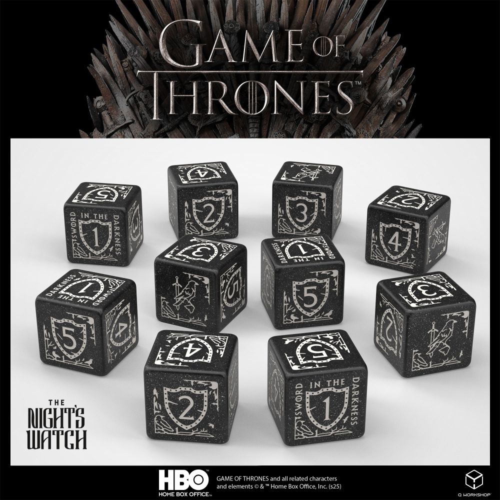 Q Workshop - Game of Thrones - Night's Watch Dice Set 10x D6
