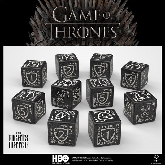 Q Workshop - Game of Thrones - Night's Watch Dice Set 10x D6