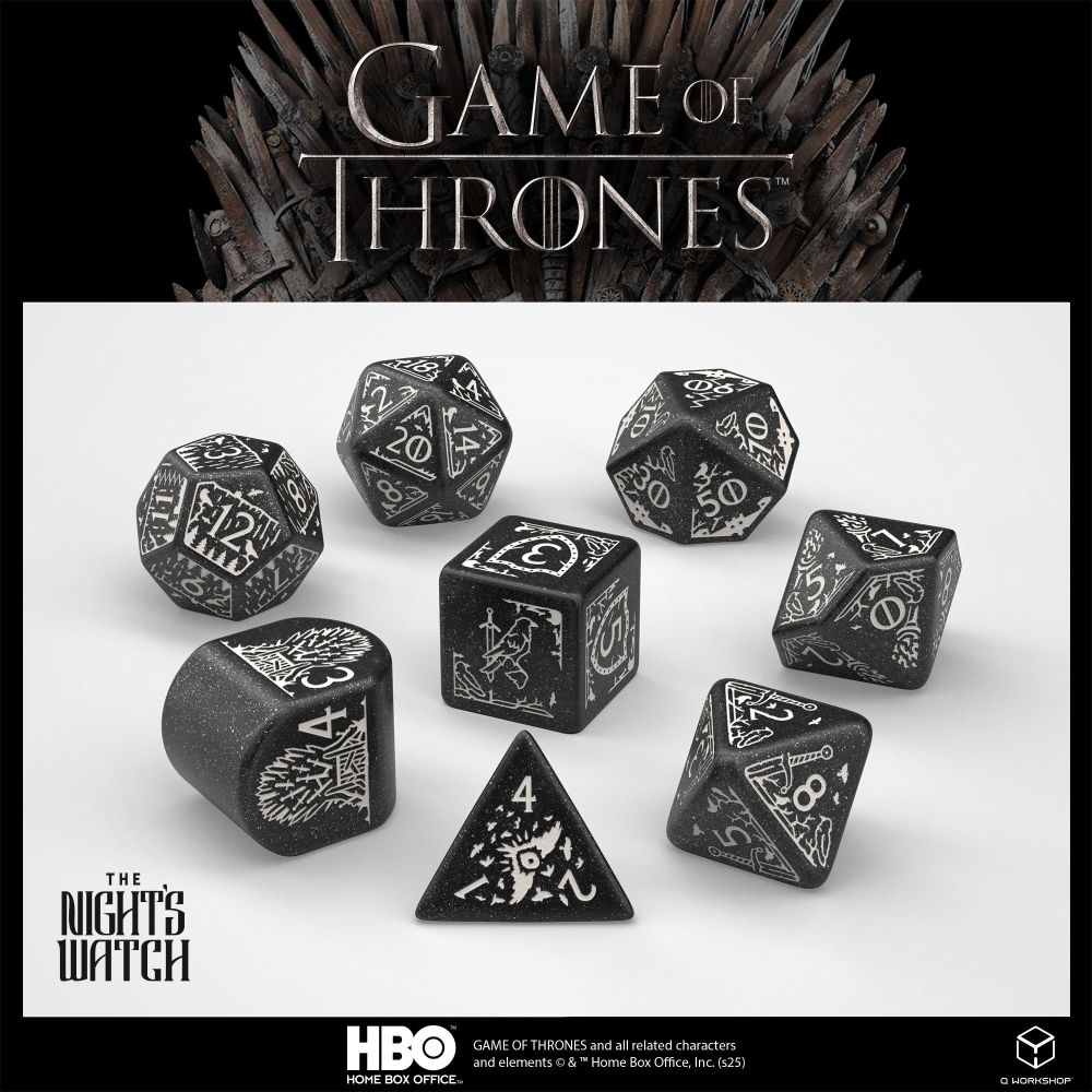 Q Workshop - Game of Thrones - Night's Watch Dice Set 8