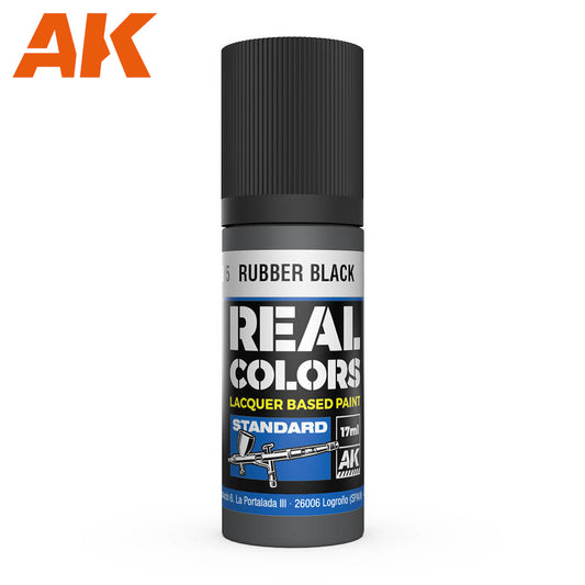 AK Interactive - Real Colours -Rubber Black 17 ml