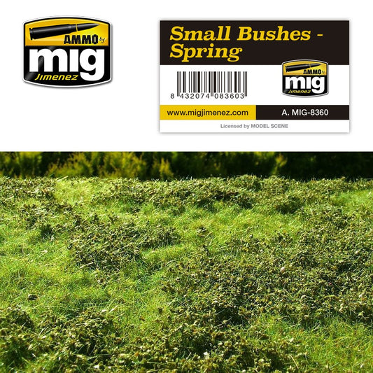 Ammo by MIG -  Dioramas - Grass Mats - Small Bushes - Spring