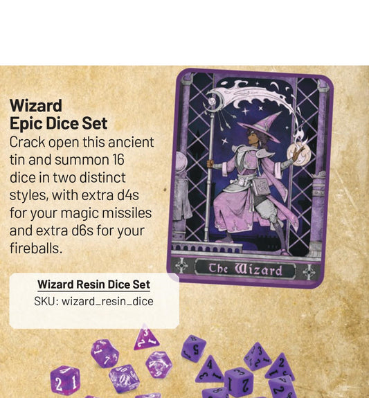 Beadle & Grimm's EPIC Dice Set & Rolling Tray - Wizard